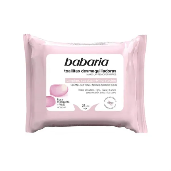 Babaria Rosa Mosqueta Make Up Remover Wipes 25 Units