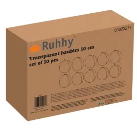 Läpinäkyvät pallot 10 cm, 10 kpl:n setti Ruhhy 22277