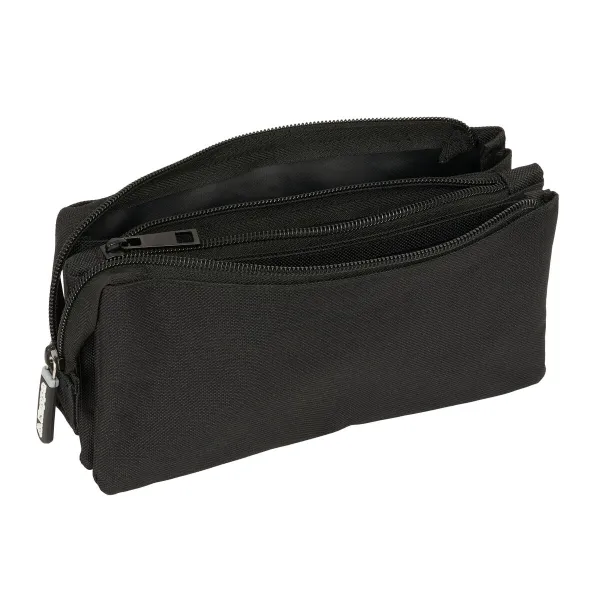 Trīsvietīgs futrālis Kappa Dark Melns 22 x 12 x 3 cm