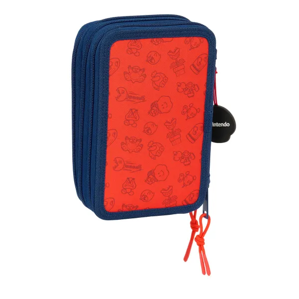 Skolas Penālis ar Piederumiem Super Mario Trick Sarkans Tumši zils 12,5 x 19,5 x 5,5 cm 37 Daudzums