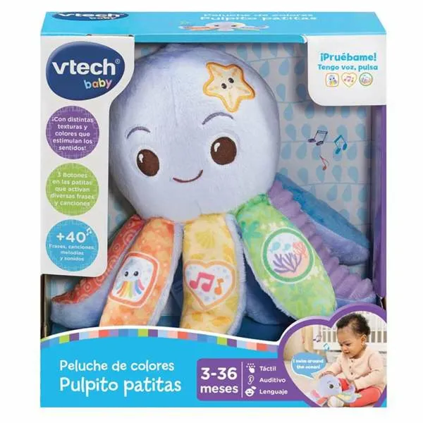 Pehmolelu Vtech Teksiili Mustekala 20,5 x 17,6 x 11 cm