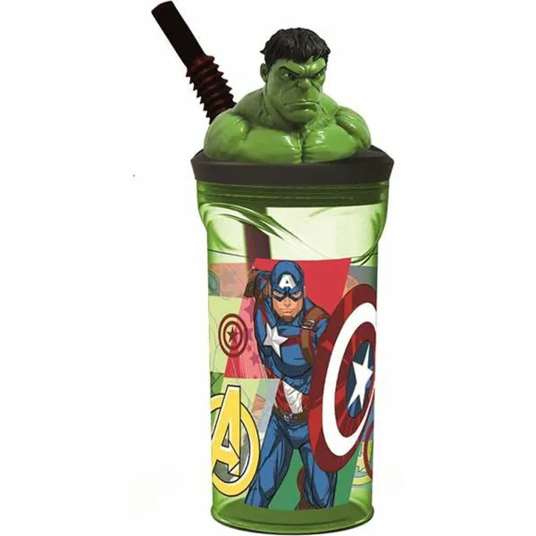 Стакан с Соломинкой The Avengers Seven Wonders Hulk 360 ml