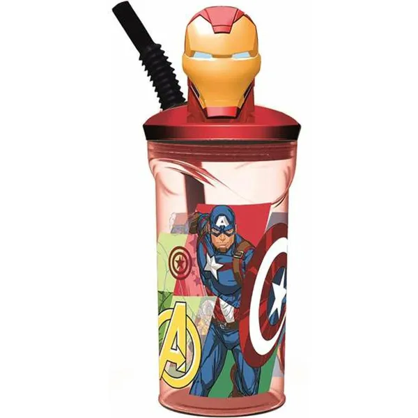 Puodelį su Šiaudeliu The Avengers Seven Wonders Iron Man 360 ml