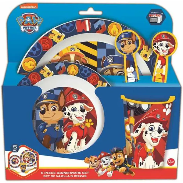 Bērnu trauku komplekts The Paw Patrol Boy Rescue Pups 5 Daudzums