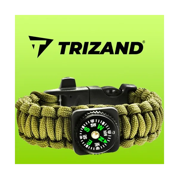 SURVIVAL apyrankė su aksesuarais - žalia