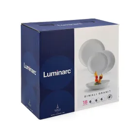 Astiasetti Luminarc Diwali Granit Harmaa 18 Kappaletta