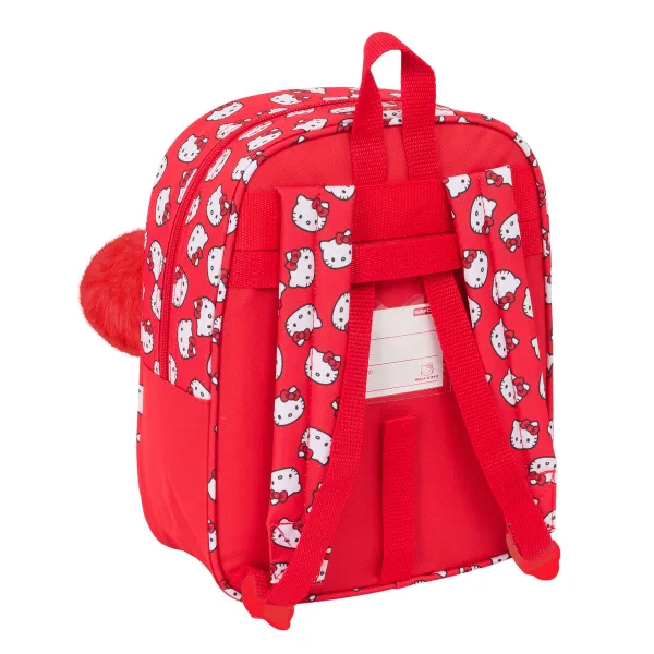 Kooliseljakott Hello Kitty Iconic Valge Punane 22 x 27 x 10 cm