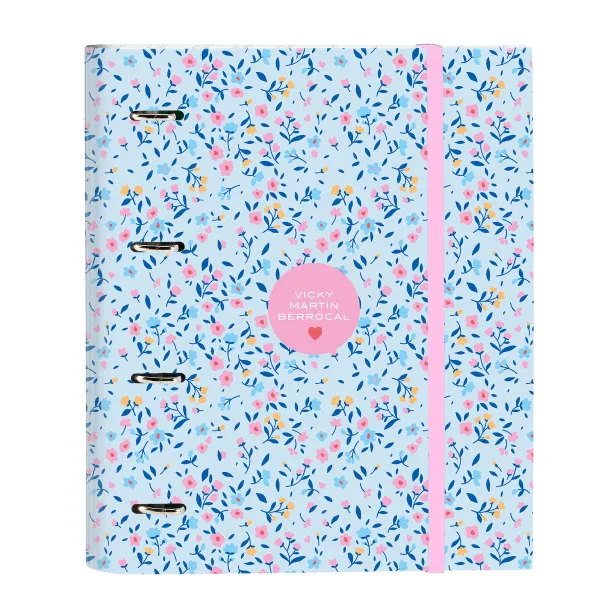 Ring binder Vicky Martín Berrocal Paraíso Blue Pink 27 x 32 x 3.5 cm