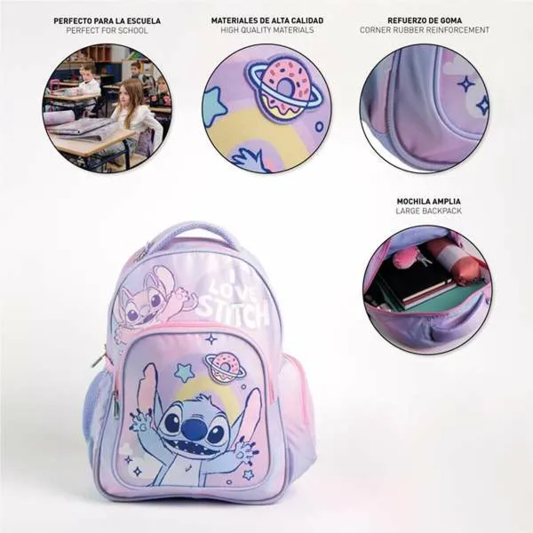 Mokyklinis krepšys Stitch Alyvinė