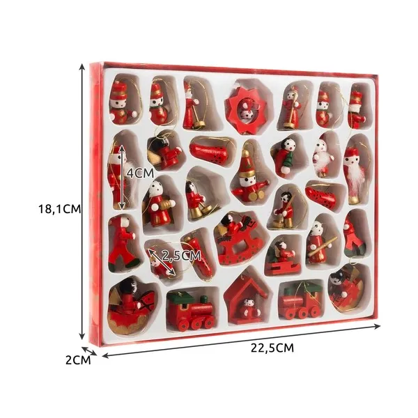 MEDINIAI PAKABUČIAI / KALĖDINIAI KAMULIAI 30 vnt