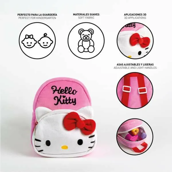 Laste seljakott Hello Kitty Roosa 18 x 22 x 4 cm
