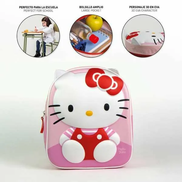 Koululaukku Hello Kitty Pinkki