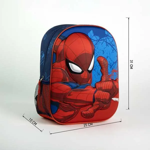 3D-kooliseljakott Spider-Man Sinine 25,0 x 31,0 x 10,0 cm