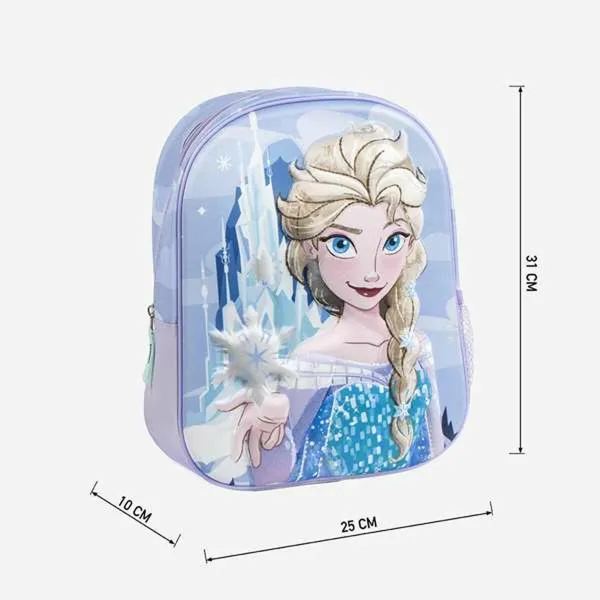 3D skolas soma Frozen Zils 25,0 x 31,0 x 10,0 cm