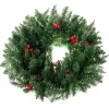 Ziemassvētku vainags durvīm, dekoratīvs ornaments, 60 cm, blīvs, XXL