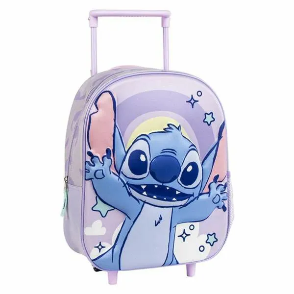 Школьный рюкзак 3D с колесиками Stitch Лиловый 25,0 x 31,0 x 10,0 cm