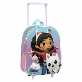 3D School Bag with Wheels Gabby's Dollhouse Pink 25,0 x 31,0 x 10,0 cm