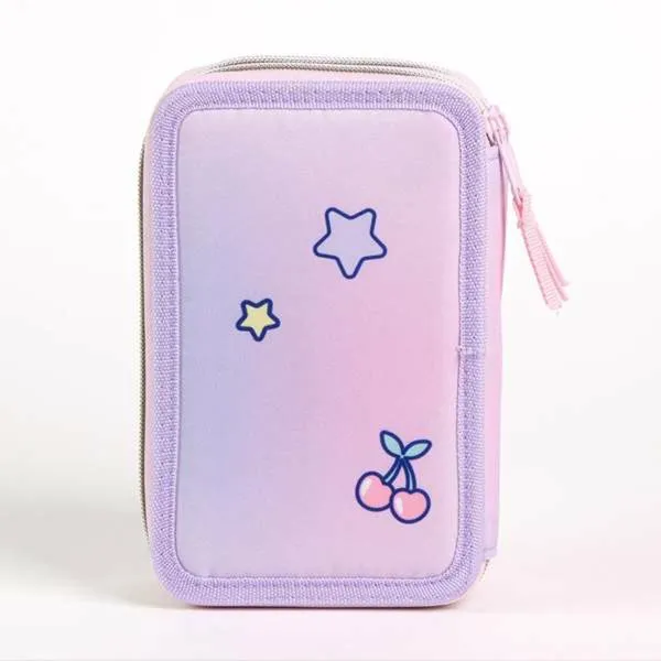 Pencil Case Stitch Lilac 12,5 x 6,5 x 19,5 cm