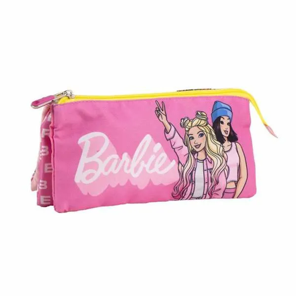 Trīsvietīgs futrālis Barbie Fuksija 2,2 x 1,1 x 22,5 cm