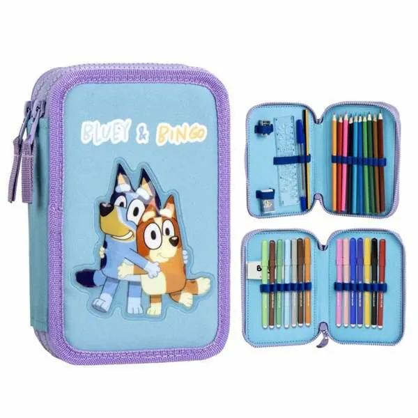 Kynäkotelo Bluey Vaaleansininen Light Blue 12,5 x 19,5 x 4,5 cm
