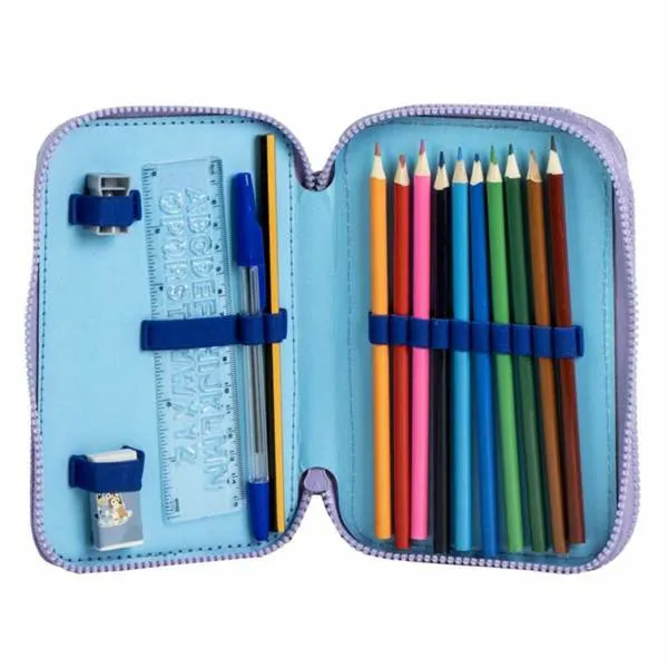 Penālis Bluey Gaiši Zils Light Blue 12,5 x 19,5 x 4,5 cm