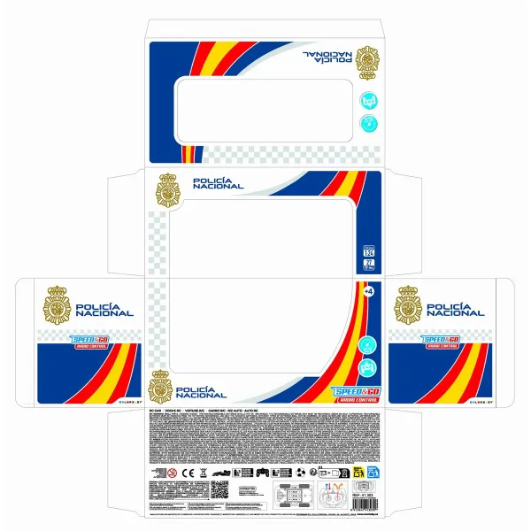 Ar Pulti Vadāma Automašīna Colorbaby 15 cm Policists