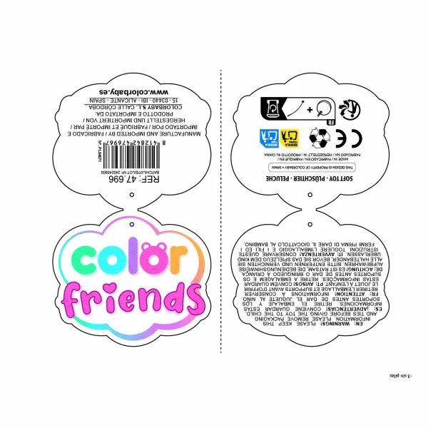 Плюшевый Colorbaby Animals 18 cm 1 штук