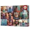 Puzle un domino komplekts Educa 20219 Fashion Animals 200 Daudzums