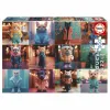 Puzle un domino komplekts Educa 20219 Fashion Animals 200 Daudzums