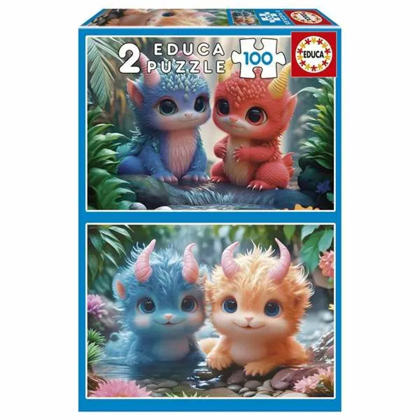Dėlionė Educa Adorable Monsters 100 Dalys (2 vnt.)