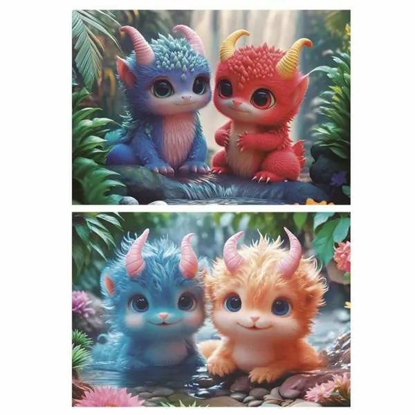 Dėlionė Educa Adorable Monsters 100 Dalys (2 vnt.)