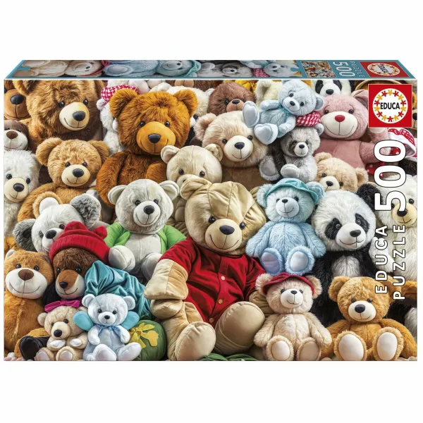 Puzle un domino komplekts Educa Teddy Bears 500 Daudzums