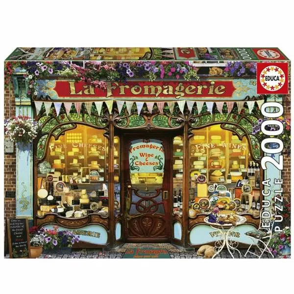Dėlionė Educa The fine cheese shop 2000 Dalys