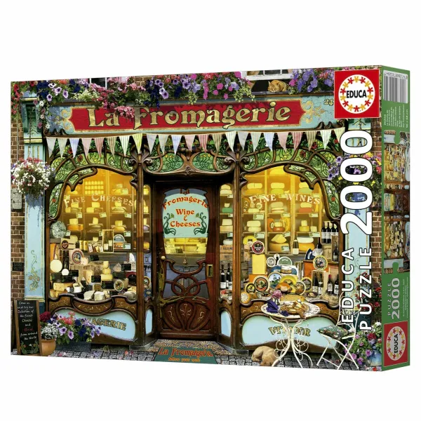 Dėlionė Educa The fine cheese shop 2000 Dalys