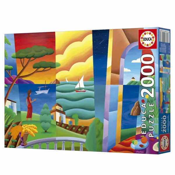 Puzle un domino komplekts Educa Penélope Awaits 2000 Daudzums