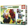 4 palapelin setti Educa Dino Spidey 12 Kappaletta 16 Kappaletta 20 Kappaletta 25 Kappaletta (4 osaa)