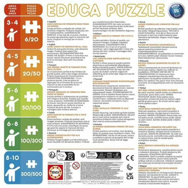 4-Puzzle Set Educa Dino Spidey 12 Pieces 16 Pieces 20 Pieces 25 Pieces (4 Units)