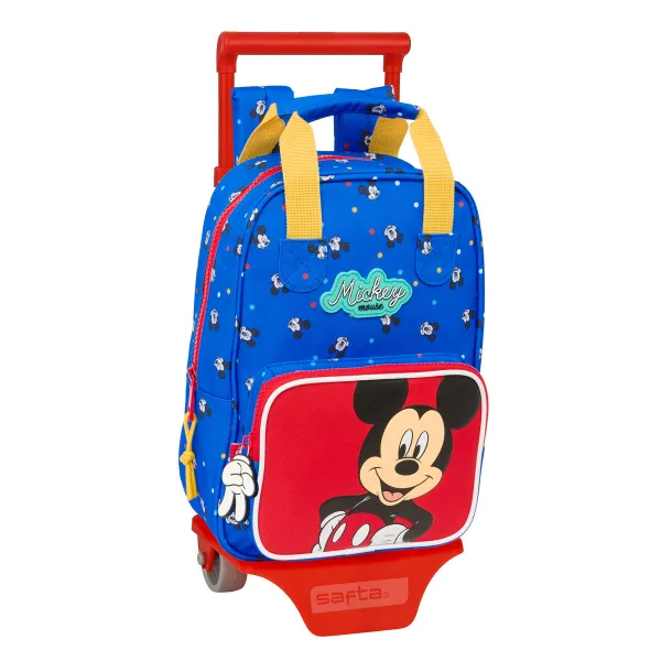 Ratastega koolikott Mickey Mouse Clubhouse Good day Sinine 20 x 28 x 8 cm