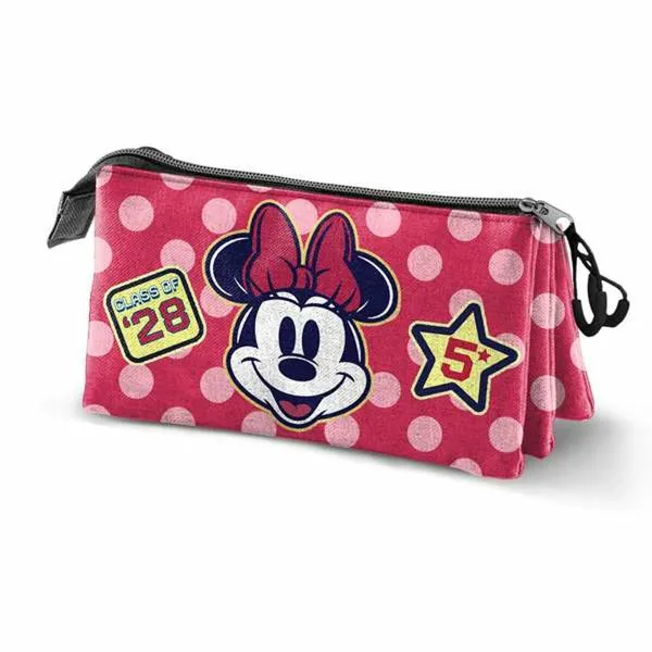 Kolmilokeroinen laukku Minnie Mouse Pinkki 23 x 8 x 11 cm