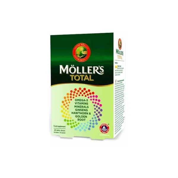 Möller's Total Multivitamins + Omega-3 (28 Tablets + 28 Pearls)