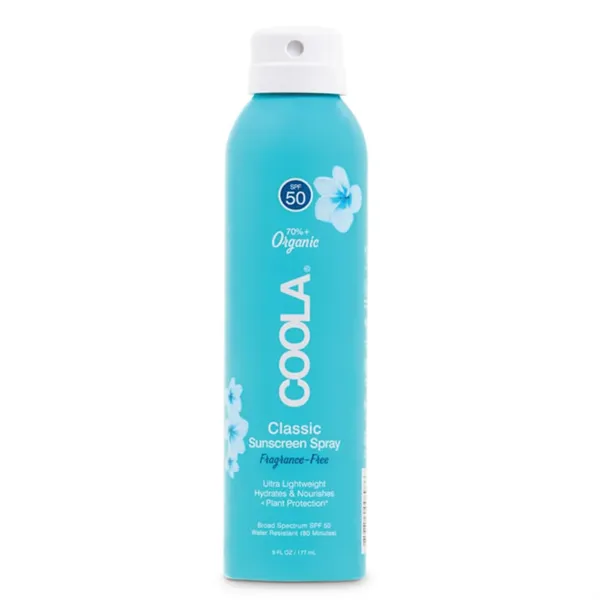 Coola Classic Body Organic Sunscreen Spray Spf50 Fragrance Free 177ml