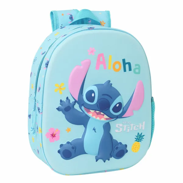 Vaikiškas krepšys Lilo & Stitch Šviesiai mėlyna 27 x 33 x 10 cm 3D