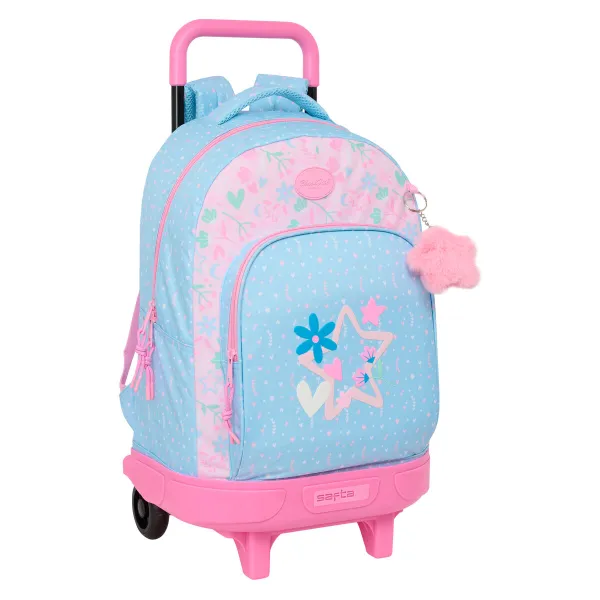 Ratastega koolikott BlackFit8 Smile Sinine Roosa 33 x 45 x 22 cm