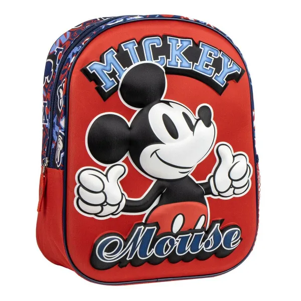 Mokyklinis krepšys Mickey Mouse Raudona 25,0 x 31,0 x 10,0 cm