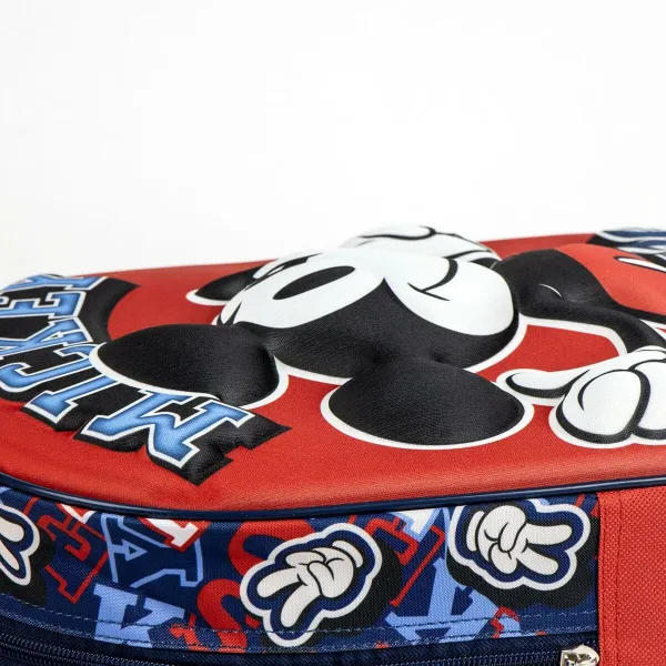 Школьный рюкзак с колесиками Mickey Mouse Красный 25,0 x 31,0 x 10,0 cm 3D