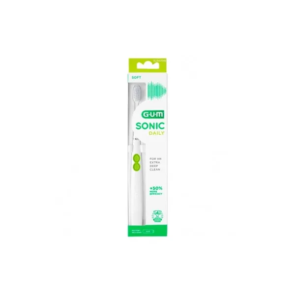 Gum Sonic Daily Battery Powered White Brush