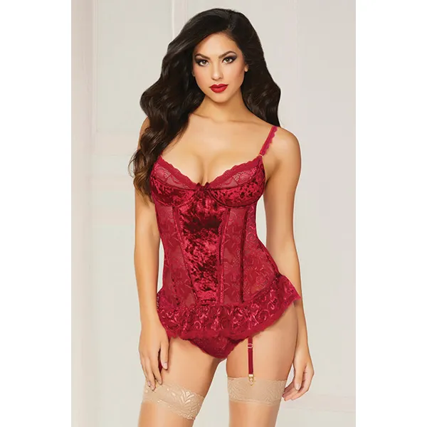 Corset Leotard Seven Til Midnight Burgundy (12)