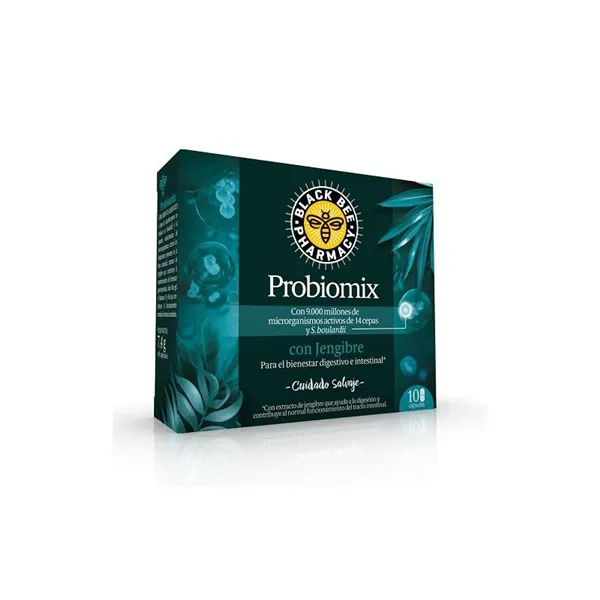 Black Bee Probiomix Con Jengibre 10 Cápsulas