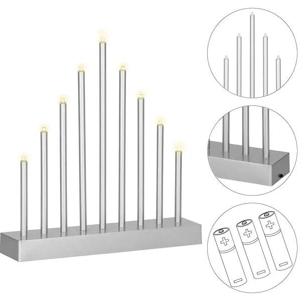 Koristeellinen LED-kynttilänjalka Springos CL0853, toimii paristoilla