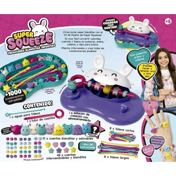 Rokassprādžu un kaklarotu pagatavošanas komplekts Bizak Super Squeeze